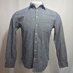 Marine Layer Chambray Shirt Mens Size Medium Blueish Gray Button Up Made In USA